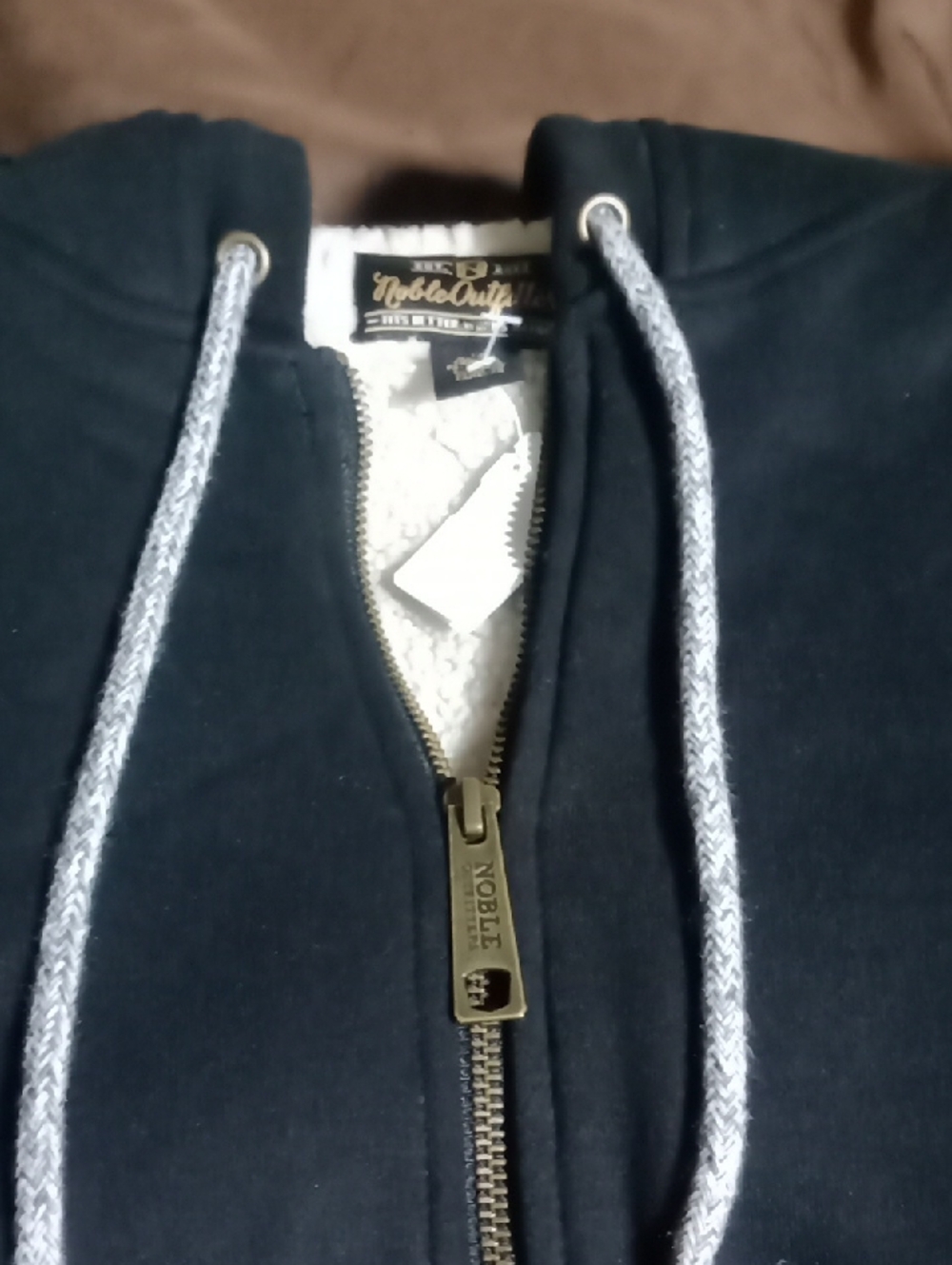 Women's Navy Sherpa-Lined Zip Hoodie
